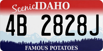 ID license plate 4B2828J