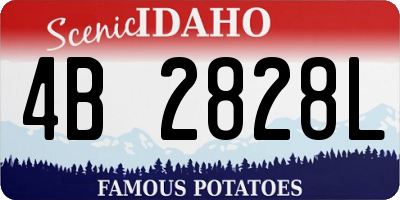 ID license plate 4B2828L