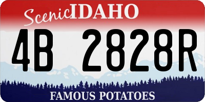 ID license plate 4B2828R
