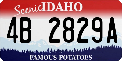 ID license plate 4B2829A