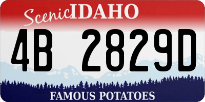 ID license plate 4B2829D