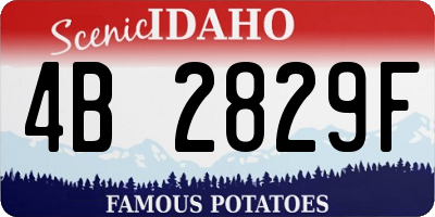 ID license plate 4B2829F