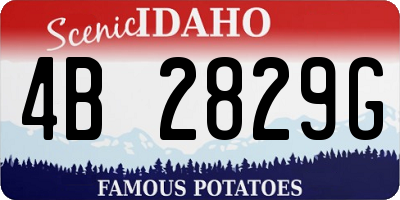 ID license plate 4B2829G