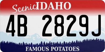 ID license plate 4B2829J