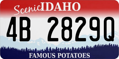 ID license plate 4B2829Q