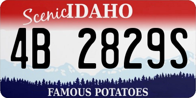 ID license plate 4B2829S