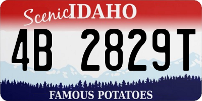 ID license plate 4B2829T
