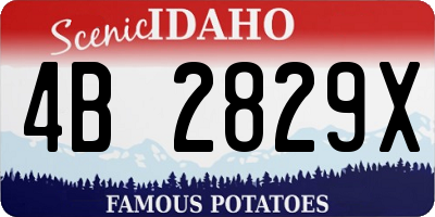ID license plate 4B2829X