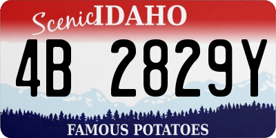 ID license plate 4B2829Y