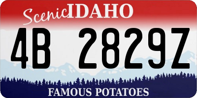 ID license plate 4B2829Z