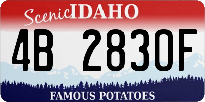 ID license plate 4B2830F