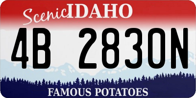 ID license plate 4B2830N