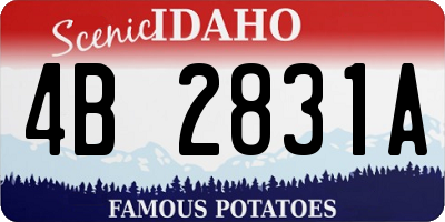 ID license plate 4B2831A
