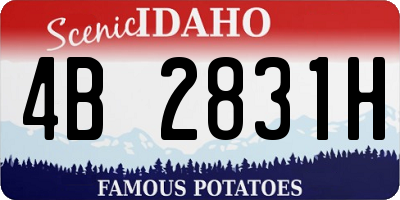 ID license plate 4B2831H