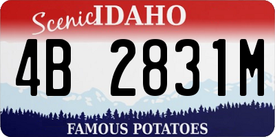 ID license plate 4B2831M
