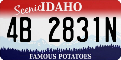 ID license plate 4B2831N