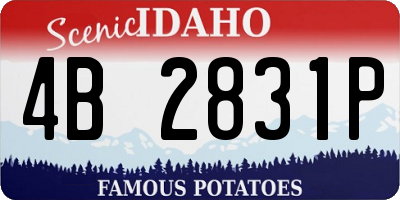 ID license plate 4B2831P