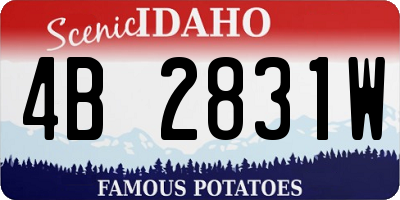 ID license plate 4B2831W
