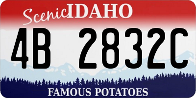 ID license plate 4B2832C