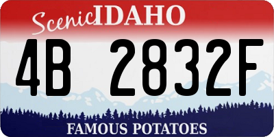 ID license plate 4B2832F