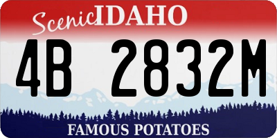 ID license plate 4B2832M
