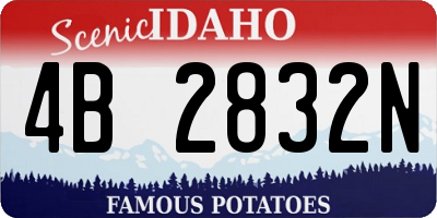 ID license plate 4B2832N