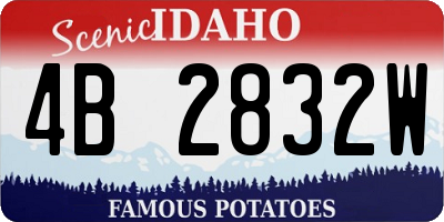 ID license plate 4B2832W