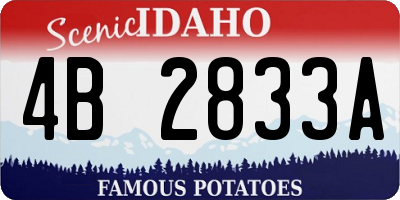 ID license plate 4B2833A