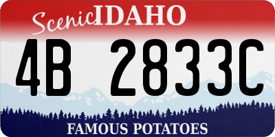 ID license plate 4B2833C