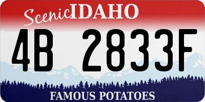 ID license plate 4B2833F