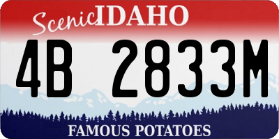ID license plate 4B2833M