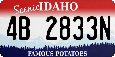 ID license plate 4B2833N