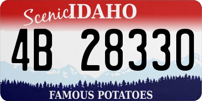 ID license plate 4B2833O