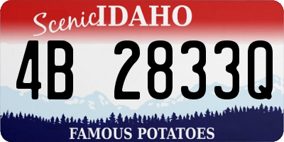 ID license plate 4B2833Q