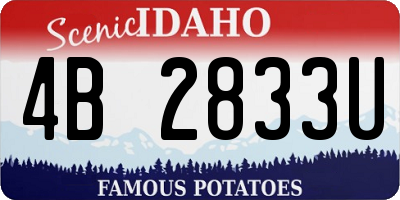 ID license plate 4B2833U
