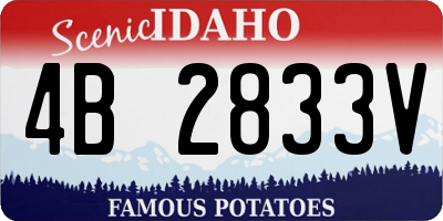 ID license plate 4B2833V