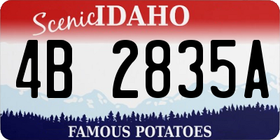ID license plate 4B2835A