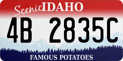 ID license plate 4B2835C