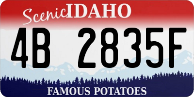 ID license plate 4B2835F
