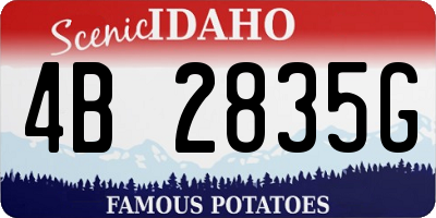 ID license plate 4B2835G
