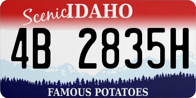 ID license plate 4B2835H