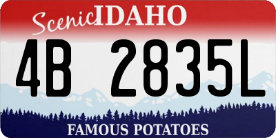 ID license plate 4B2835L