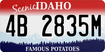 ID license plate 4B2835M