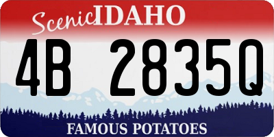 ID license plate 4B2835Q