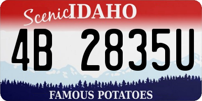 ID license plate 4B2835U