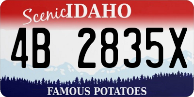 ID license plate 4B2835X