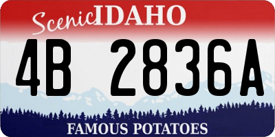 ID license plate 4B2836A