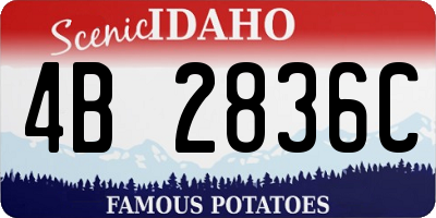ID license plate 4B2836C
