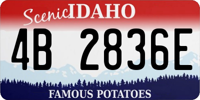 ID license plate 4B2836E