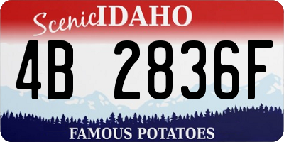 ID license plate 4B2836F